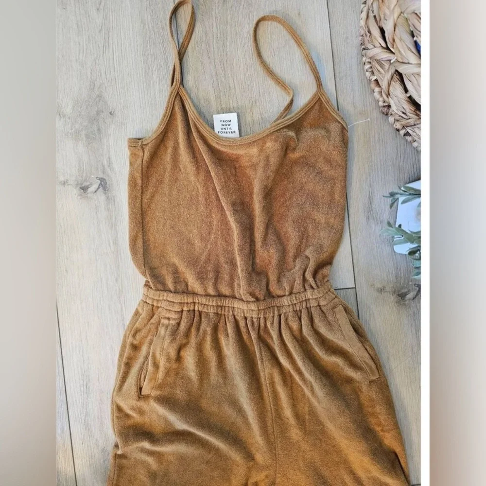 NWOT Aerie offline terry cloth rusted jumpsuit XS - Picture 4 of 10